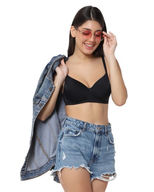 Women's Wirefree Padded Stretch T-Shirt Bra with Magic Under Cup – Multiway Full Coverage