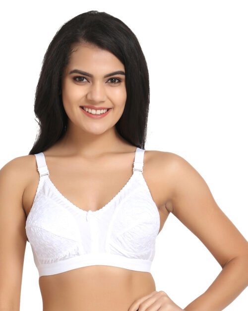 Cotton Lining Embroidered Bra